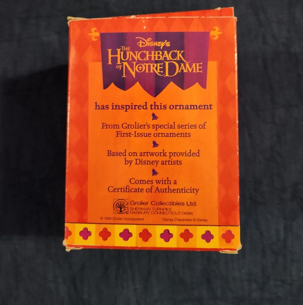 Vintage Disney QUASIMODO Hunchback of Notre Dame Grolier First Issue Ornament